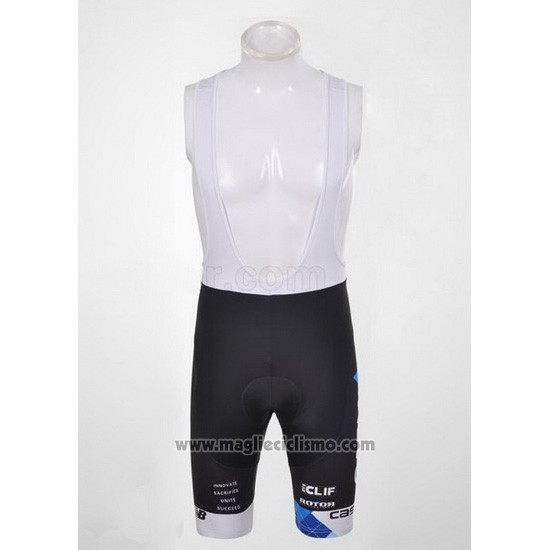2011 Abbigliamento Ciclismo Garmin Cervelo Blu e Bianco Manica Corta e Salopette